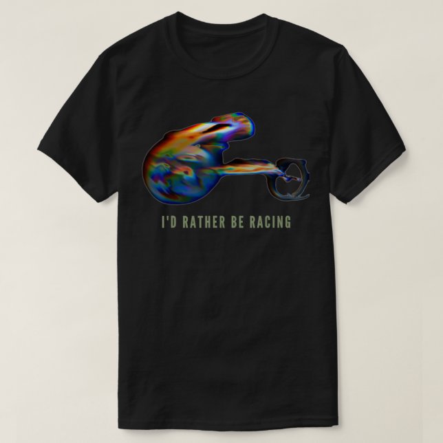 Wheelchair Racing Wheelchair Racer Going Fast T-Shirt (Design Front)