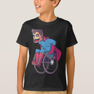 Wheelchair Superhero I Amputee Handicap Disability T-Shirt