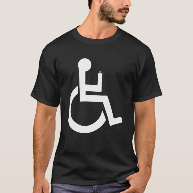 Wheelchair Symbol Disability Humour T-Shirt (Front)