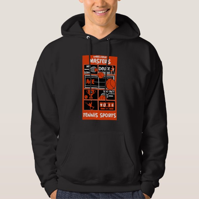 Wheelchair Tennis Players  Hoodie (Front)