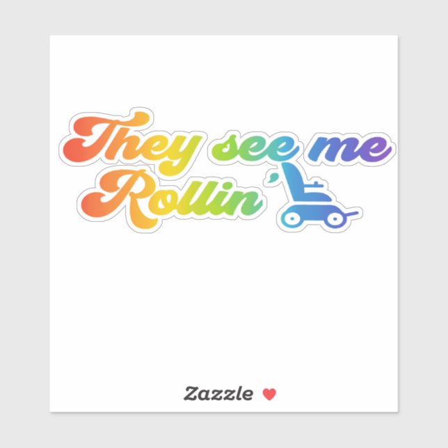 Wheelchair - they see me rollin’ retro style (Sheet)