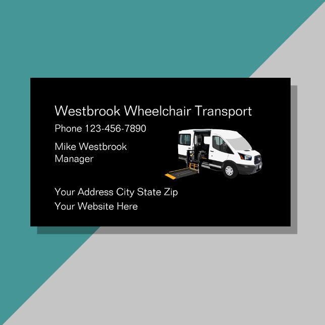 Wheelchair Transportation Services Business Card (Creator Uploaded)
