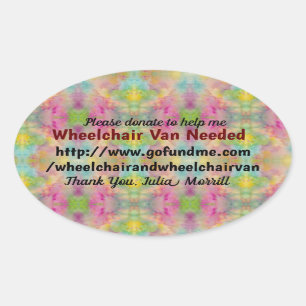 Wheelchair Van Needed Oval Sticker