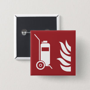 Wheeled Fire Extinguisher Safety Sign 15 Cm Square Badge