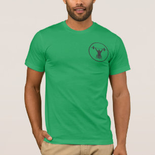 Wheeled Workout Black Green No BG T-Shirt