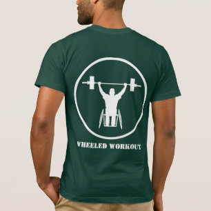 Wheeled Workout - White Logo - Green - T-Shirt
