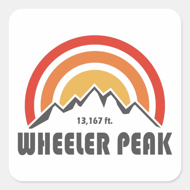 Wheeler Peak Square Sticker (Front)