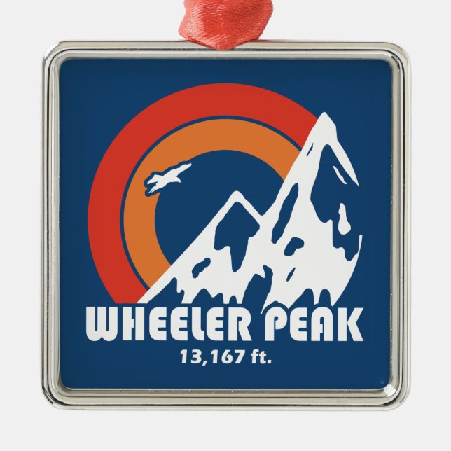Wheeler Peak Sun Eagle Metal Tree Decoration (Front)