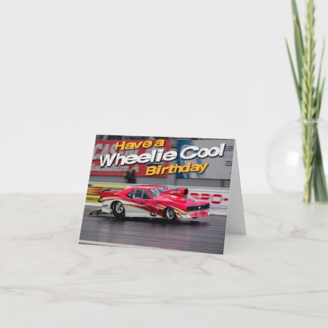 Wheelie cool birthday card (Front)