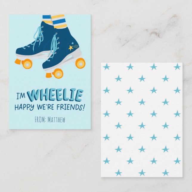 Wheelie Happy Valentine's Note Card (Front/Back)