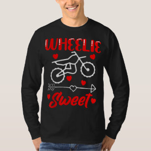 Wheelie Sweet Funny Valentine's Day Heart Dirt Bik T-Shirt