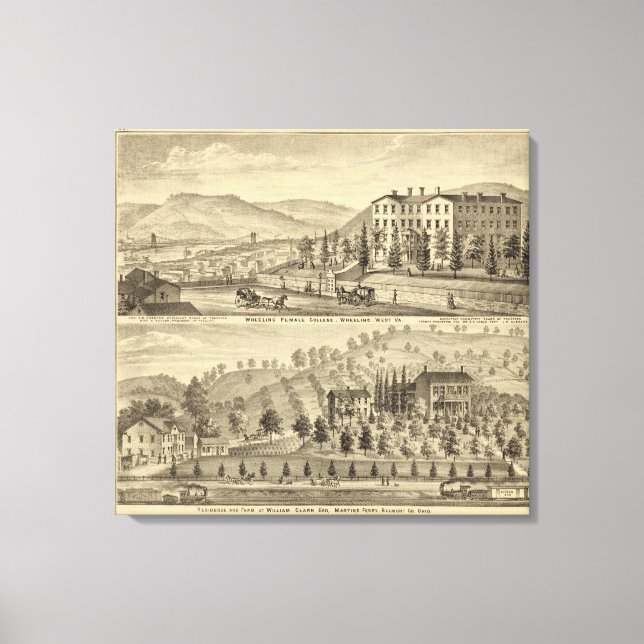 Wheeling Female College, Wheeling Canvas Print (Front)