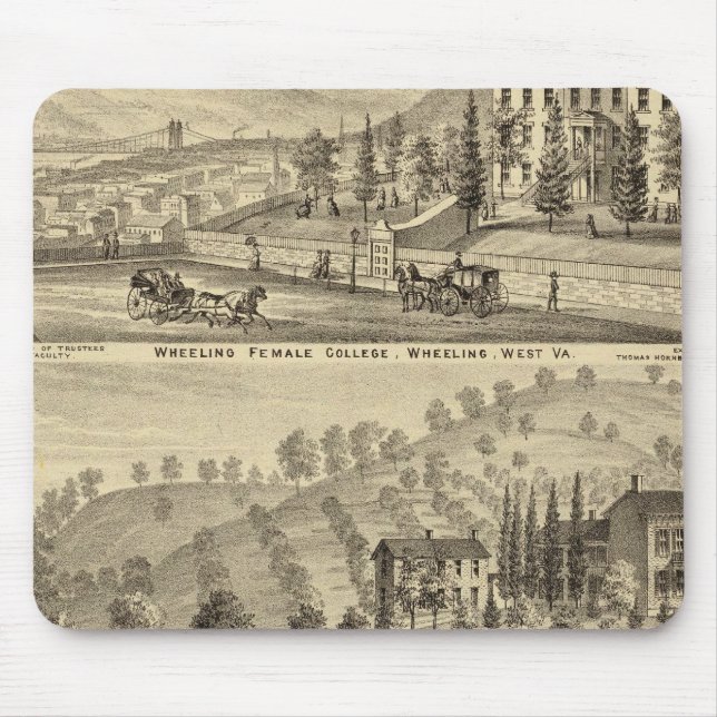 Wheeling Female College, Wheeling Mouse Pad (Front)