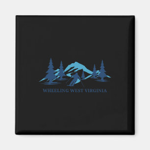 Wheeling West Virginia Ski Resort Skiing Skier  Magnet