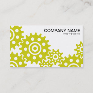 Wheels of Industry - Banana Yellow and White Business Card