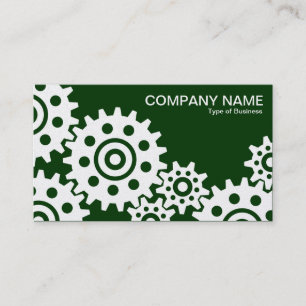 Wheels of Industry - Dk Green and Gold Business Card