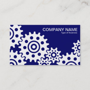 Wheels of Industry - Dp Navy and Gold Business Card