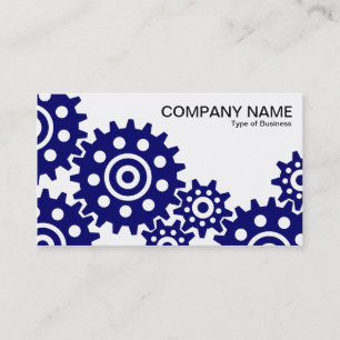 Wheels of Industry - Dp Navy Blue and White Business Card