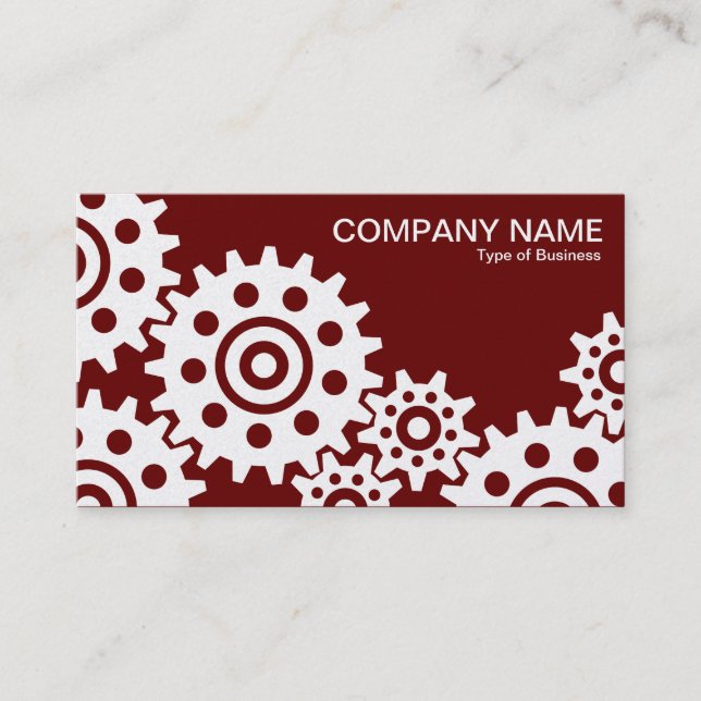 Wheels of Industry - Ruby and Gold Business Card (Front)