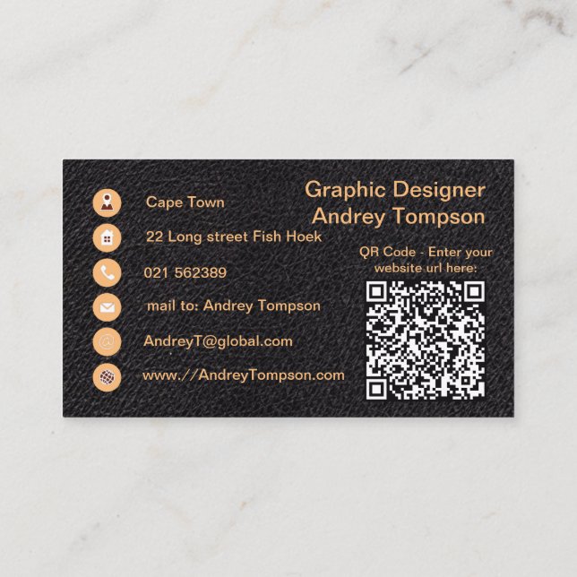 Wheels of Time on Leather Travel Accessory Bag Bus Business Card (Back)