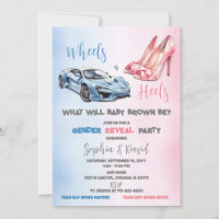 Wheels or Heels Gender Reveal Party