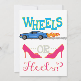 Wheels or Heels Invitation