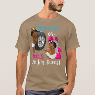 Wheels or Heels The Big Reveal Gender Reveal T-Shirt