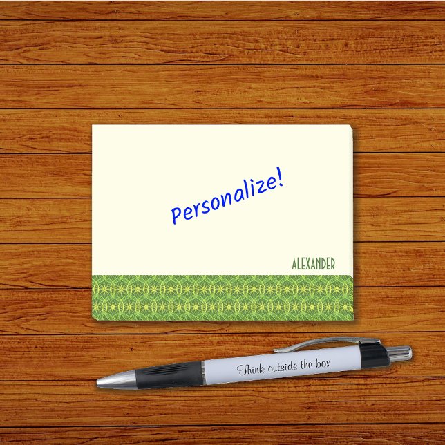 Wheels pattern spring colours custom text post-it notes (Creator Uploaded)