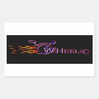Wheels Rectangular Sticker