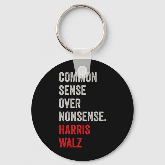 Wheimer 2024 Common Sense Over Nonsense 1  Key Ring (Front)