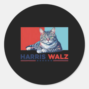 Wheimer 2024 Funny Cat Election Kamala Harris Classic Round Sticker