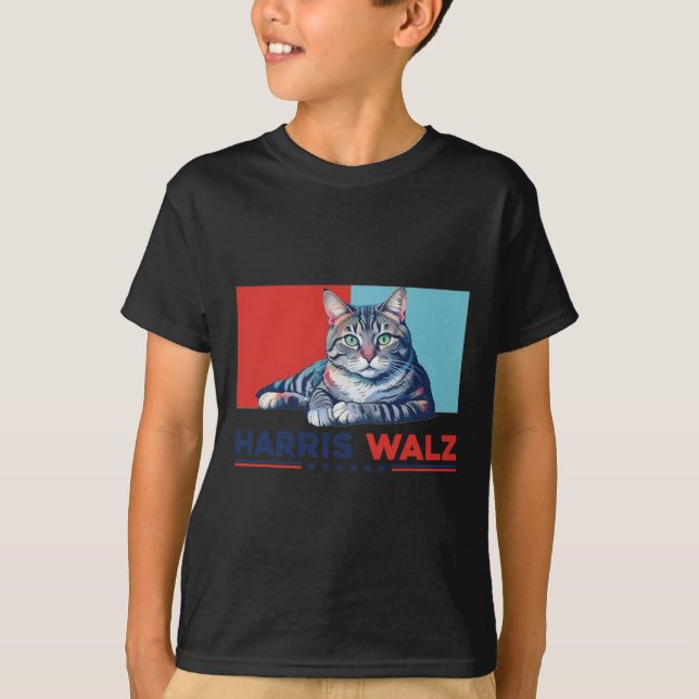 Wheimer 2024 Funny Cat Election Kamala Harris  T-Shirt (Front)