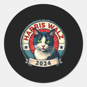 Wheimer 2024 Funny Cat Election Kamala Harris Tim  Classic Round Sticker