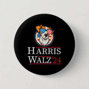 Wheimer 2024 Funny Dog Election Kamala Harris Tim  6 Cm Round Badge
