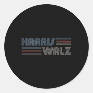 Wheimer 2024 Retro Faded Stripes Harris Waltz 2024 Classic Round Sticker