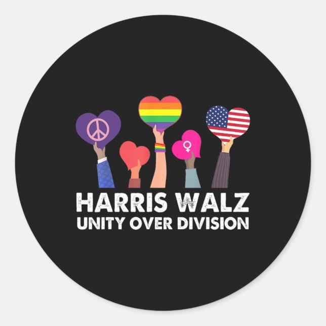 Wheimer 2024 Unity Over Division  Classic Round Sticker (Front)
