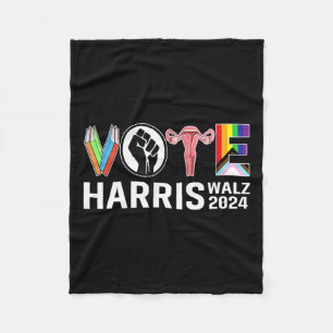 Wheimer 2024 Vote Books Reproductive Rights Lgbt Fleece Blanket
