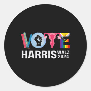 Wheimer 24 Vote Books Reproductive Rights Lgbt Ele Classic Round Sticker