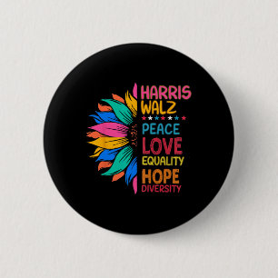 Wheimer Peace Love Equality Hope Diversity  6 Cm Round Badge