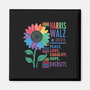 Wheimer Peace Love Equality Hope Diversity Kamala Magnet