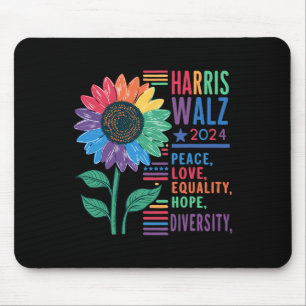 Wheimer Peace Love Equality Hope Diversity Kamala Mouse Pad