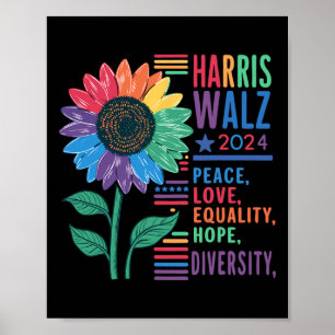 Wheimer Peace Love Equality Hope Diversity Kamala  Poster