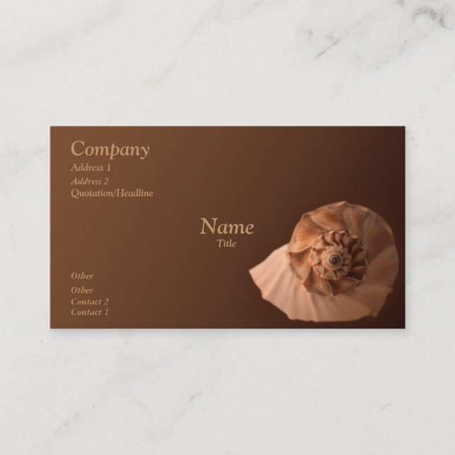 Whelk Left Turn Business Card (Front)