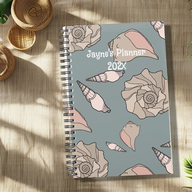 Whelk Shells Illustrated Yearly Custom Planner (Creator Uploaded)