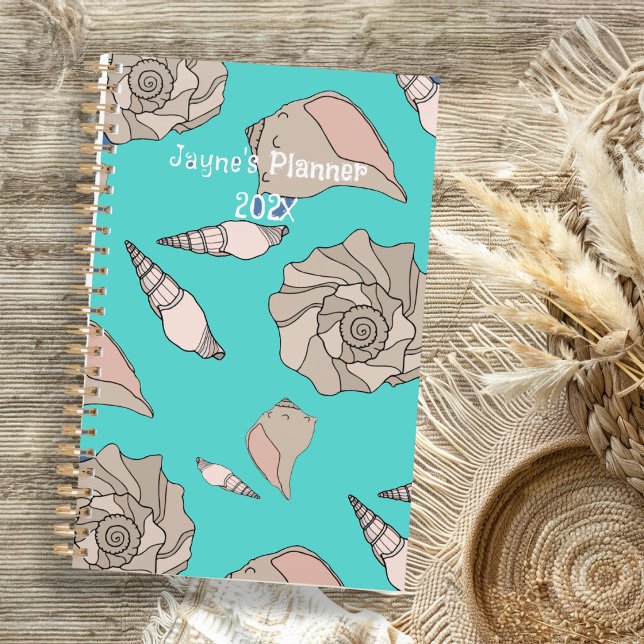 Whelk Shells Illustrated Yearly Custom Planner (Creator Uploaded)