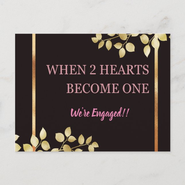 When 2 Hearts Become One! Postcard (Front)