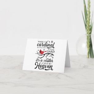 When A Cardinal Is in Your Yard PERSONALIZED Card