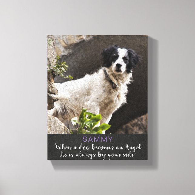 When a Dog Becomes and Angel Male Dog Canvas Print (Front)