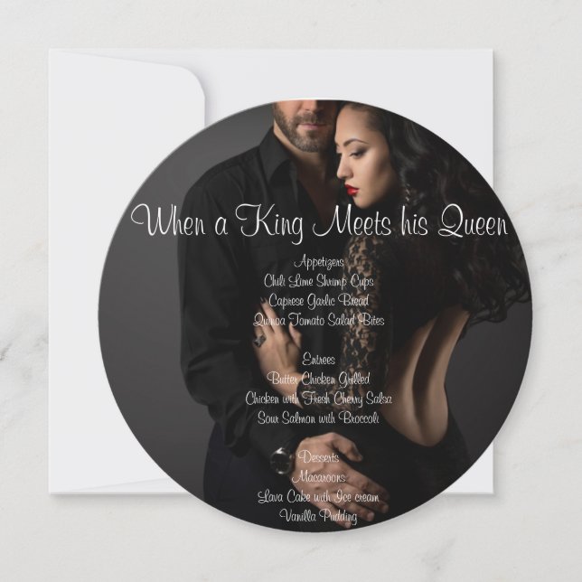 When a King Meets His Queen Menu (Front)