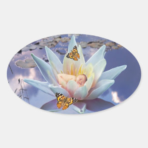 When a little baby goes to sleep oval sticker